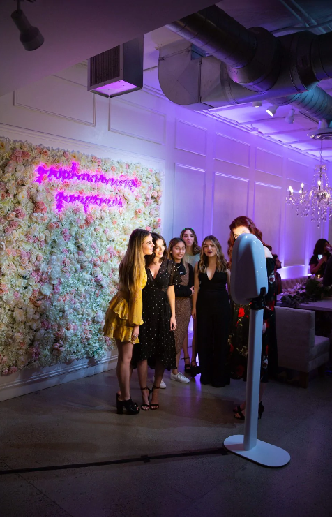 Indoor party with photo booth
